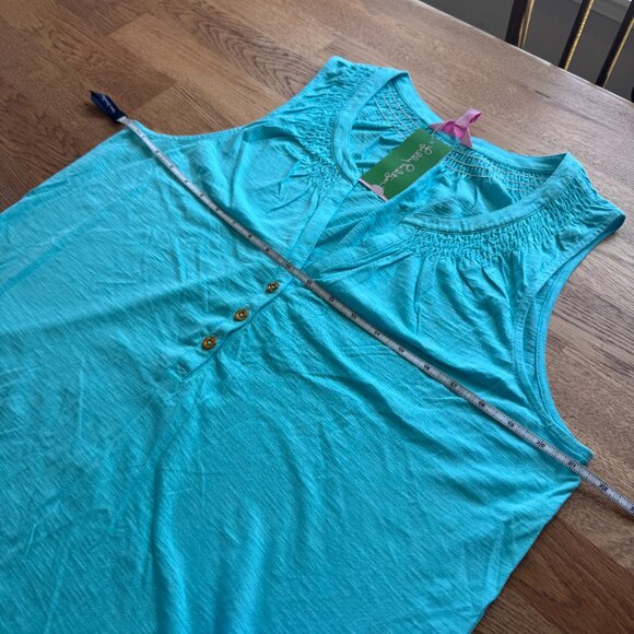 Lilly Pulitzer Essie Tank Top Shorely Blue Size XL NWT - Picture 9 of 10